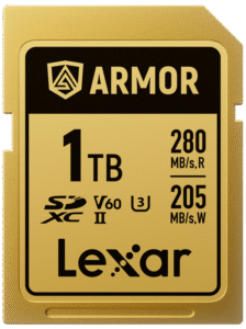 LEXAR SDXC ARMOR Gold UHS-II U3, Stainless Steel, IP68 R280/W210 (V60) 1TB