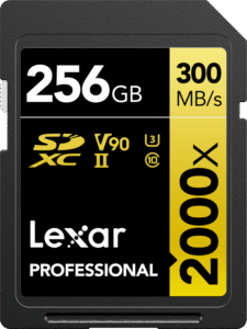 LEXAR SDXC Pro 2000X UHS-II U3 R300/W260 (V90) 256GB