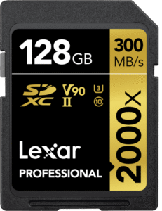 LEXAR SDXC Pro 2000X UHS-II U3 R300/W260 (V90) 128GB
