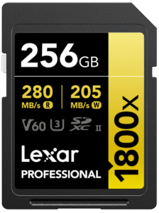 LEXAR SDXC Pro 1800x U3 UHS-II R280/W210 (V60) 256GB