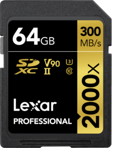 LEXAR SDXC Pro 2000X UHS-II U3 R300/W260 (V90) 64GB