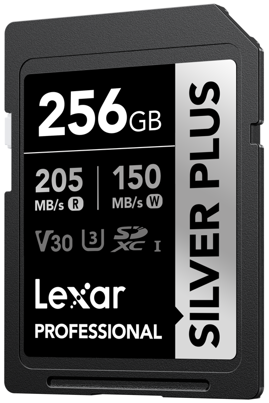 The Lexar Professional SILVER PLUS SDXC UHS-I Card boasts exceptional read/writespeeds of up to 205MB/s and 150MB/s and supports burst-shooting and seamlessrecording of FULL-HD and 4K videos. Paired with the Lexar RW310x reader