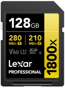 LEXAR SDXC Pro 1800x U3 UHS-II R280/W210 (V60) 128GB