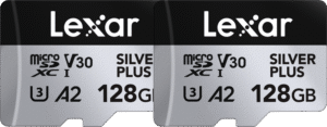 LEXAR microSDXC Silver Plus 1066x UHS-I/U3/A2/4K R205/W150 (V30) 128GB - 2pack
