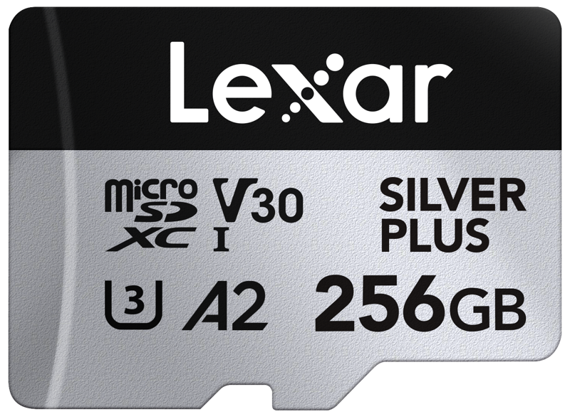 The Lexar Professional SILVER PLUS microSDXC UHS-I Card boasts exceptional read/write speeds of up to 205MB/s and 150MB/s1 and supports seamless recording of FULL-HD and 4K videos. Paired with the Lexar RW310x reader