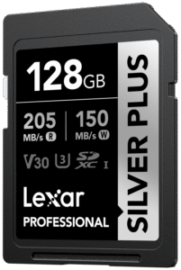 LEXAR SDXC Professional SILVER Plus 1066x UHS-I/U3/A2/4K R205/W150 (V30) 128GB