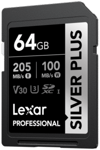 LEXAR SDXC Professional SILVER Plus 1066x UHS-I/U3/A2/4K R205/W100 (V30) 64GB