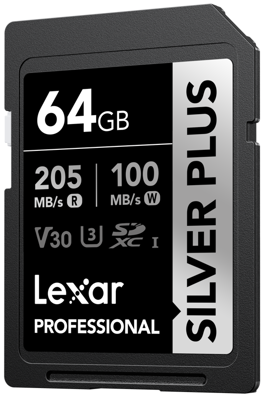The Lexar Professional SILVER PLUS SDXC UHS-I Card boasts exceptional read/writespeeds of up to 205MB/s and 150MB/s and supports burst-shooting and seamlessrecording of FULL-HD and 4K videos. Paired with the Lexar RW310x reader