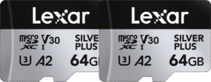 LEXAR microSDXC Silver Plus 1066x UHS-I/U3/A2/4K R205/W100 (V30) 64GB - 2pack