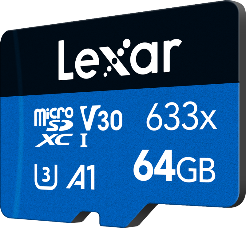 LEXAR microSDXC 633x UHS-I/A1/U3/10 R95/no adap (V30) 64GB