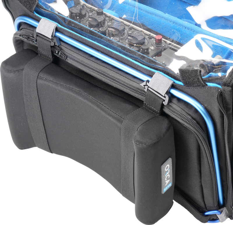 A padded cushion designed to make the selected ORCA sound bags easier to view and operate while also making the bag itself more comfortable to wear