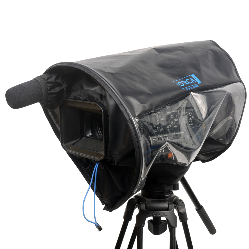 The Orca Quick Rain Cover for Small video cameras is designed to cover small video cameras and provide protection from: rain