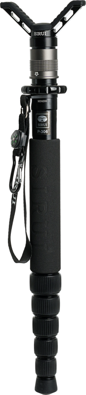 Super compact and lightweight monopod - can hold up to 8 kg. With this kit you can easy switch between the V-Shape support for rifle shooting or the flate base for attachment of ballhead or video head.