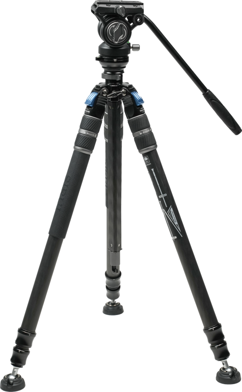 SIRUI One Step Height Adjustment Carbon Video Tripod Kit SVS60 + S3