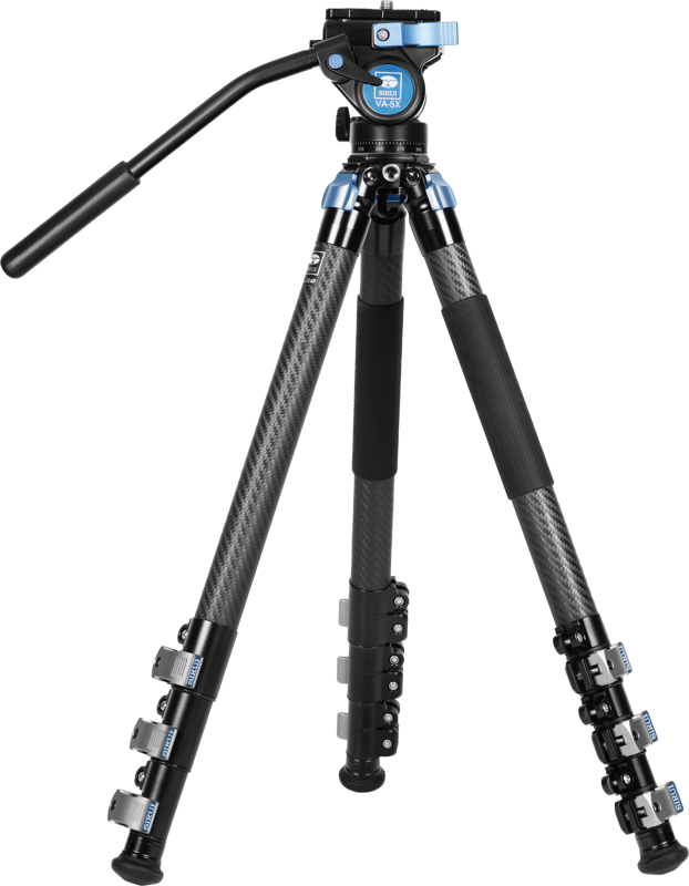 This Sirui carbon fiber tripod kit works perfectly for lightweighted videocameras and spottingscopes.