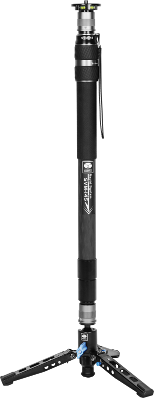 One-Step Height Adjustment Modular Monopod with feet. Just rotate the twist lock to fast extend or retract this monopod