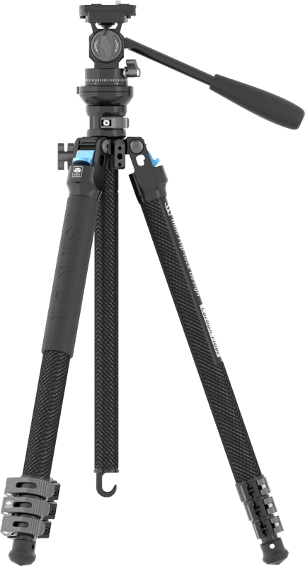 Mini Flip-lock tube leg and leveling bowl adjustment tripod is super convenient. KV-5 tilt head allows -80 - +90 degrees tilting and 360 degrees panning. This tripod kit weights only just 1