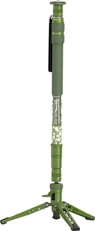 One-Step Height Adjustment Modular Monopod with feet. Just rotate the twist lock to fast extend or retract this monopod