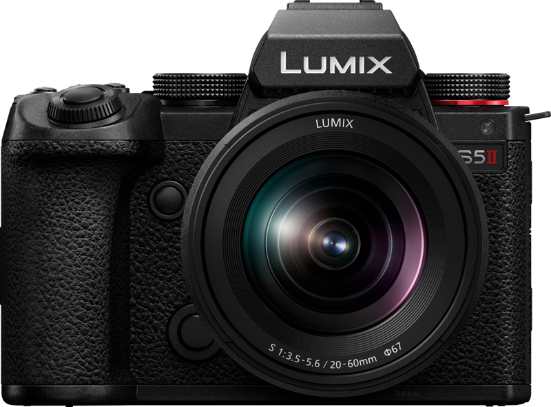 The LUMIX S5 II combines professional video recording and still photography with exceptionally high quality. All this in a compact full-frame DSLM camera.The camera comes with an advanced Hybrid Phase Detection AF system
