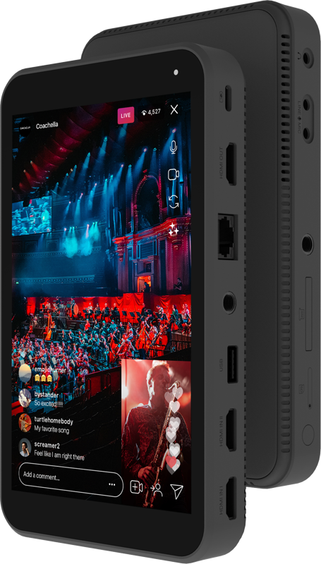 all-in-one and super easy to use streaming device to live stream vertical videos to Instagram and TikTok with Multi-Cam
