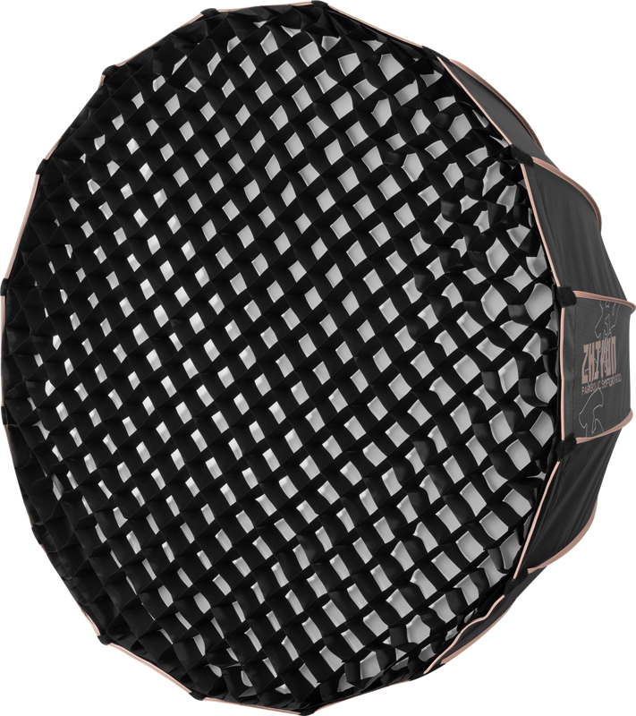 A 90 cm parabolic softbox designed for use with Bowens mount fixtures.