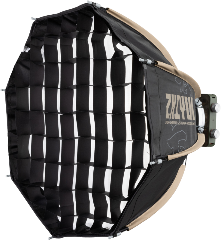 ZHIYUN Softbox 40D comes in ZHIYUN's proprietary ZY mount and offers a larger soft light area and enhanced color rendering.&nbsp