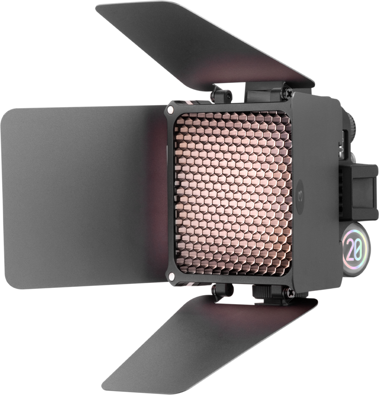 Small Scale & Big Impact! This 20W LED Pocket Light gives you professional dimming and innovative features. With built in battery