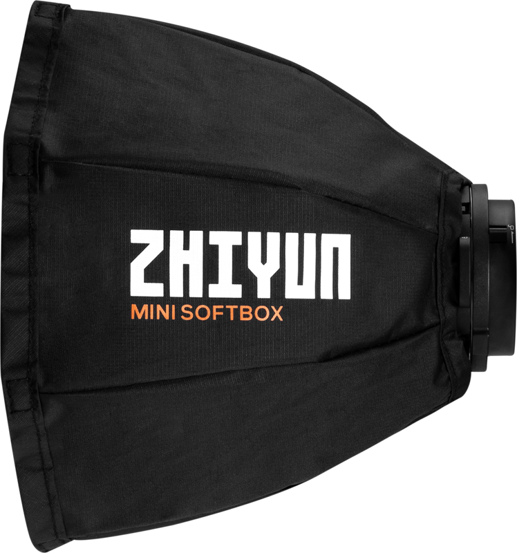 The Zhiyun Mini Softbox is designed to be used with Zhiyun COB lights such as Molus G60 and X100 and other lights that uses ZY mount. The softbox has an innovative and robust design that makes it easy to set up and fold for transportation.