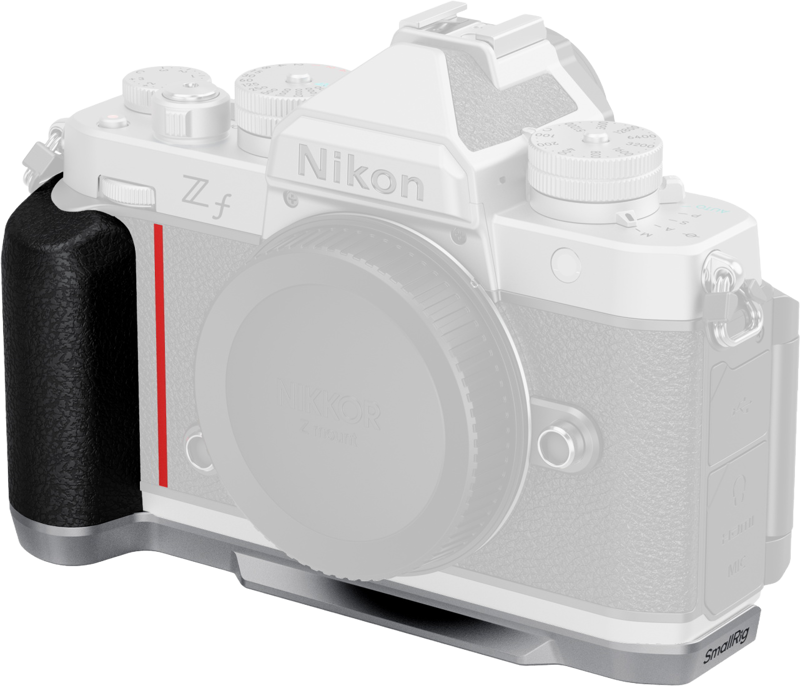 SMALLRIG 5706 L-Shaped Mount Plate with Silicone Handle for Nikon Z f Silver