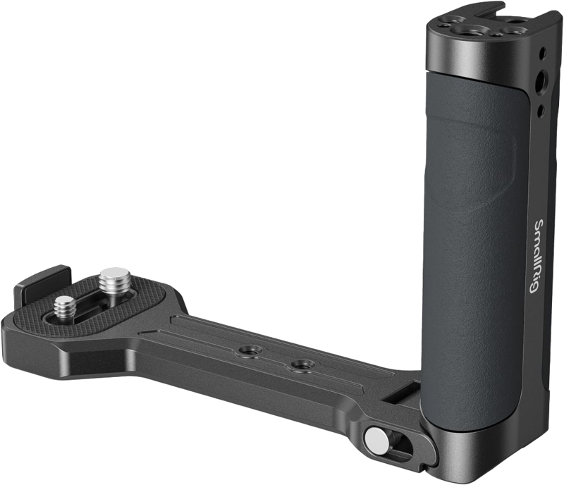 Designed to reduce arm fatigue and provide accessory mounts when shooting with your gimbals. This ergonomically-designed handle enables you to hold your gimbals with two hands to reduce the weight stress on one hand.
