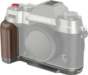 SMALLRIG 4736 Wooden L-Shape Grip for Fujifilm X-T50 Charcoal Silver
