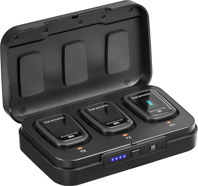 SARAMONIC Blink 500 ProX B2R 2.4GHz Dual-Channel Wireless Microphone System with Charging Case