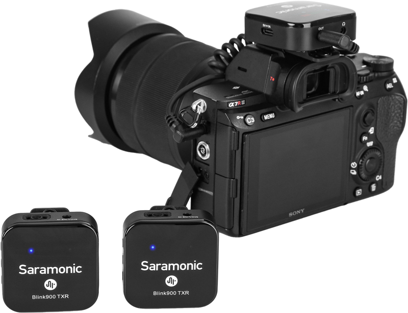 SARAMONIC Blink 900 B2R 2.4G  WIRELESS Microphone Kit with recording function & charging box
