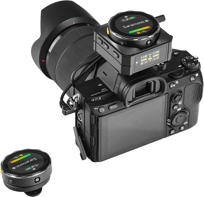 The BlinkMe System from Sarmonic is an ultra-compact wireless microphone system with several innovative features that work equally well with your camera for filming or your computer for video meetings and streaming.