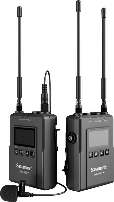 Wireless microphone system with one TX and one RX.