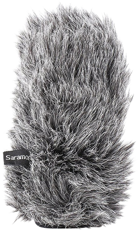 Furry windscreen specifically designed to fit the Saramonic VMIC and VMIC Recorder microphones