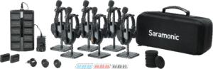 SARAMONIC WiTalk9 WT6S 6-Person Full-Duplex 1.9GHz Wireless Headset Intercom System w/ carry case