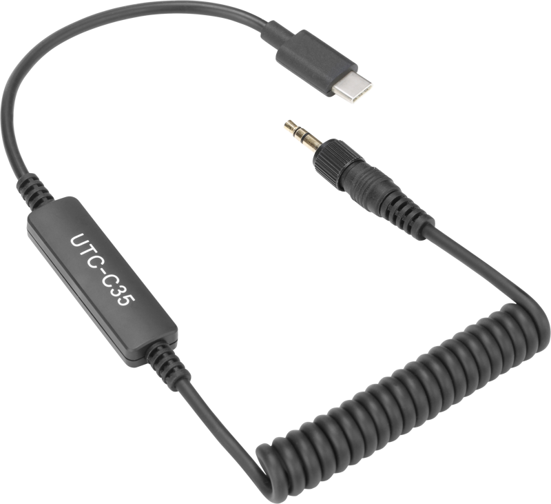 3.5mm Locking Type Male Jack to USB Type C Devices with Signal Converter