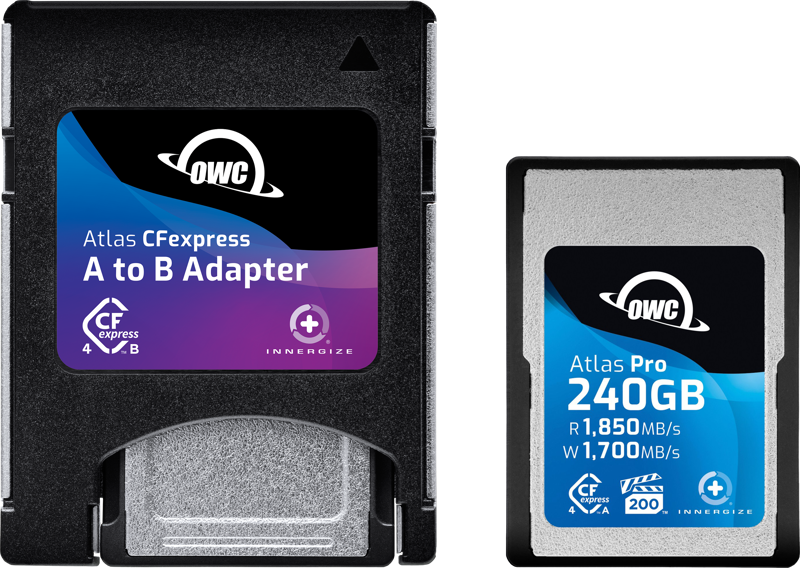 OWC Atlas Pro CFexpress 4.0 Type A memory cards utilize the latest in flash memory technology to double the speeds of CFexpress 2.0cards while remaining backward compatible with existing devices. With 1850MB/s read and 1700MB/s write speeds and VPG200 certified to work with all Sony camera modes