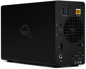 or render and process effects. Connect your favorite peripherals via USB ports. Ingest the day’s shoot or drone footage with the frontside reader.