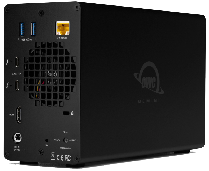the OWC Gemini is the do-it-all tool that will organize your digital life. You’ll have plenty of room to duplicate footage