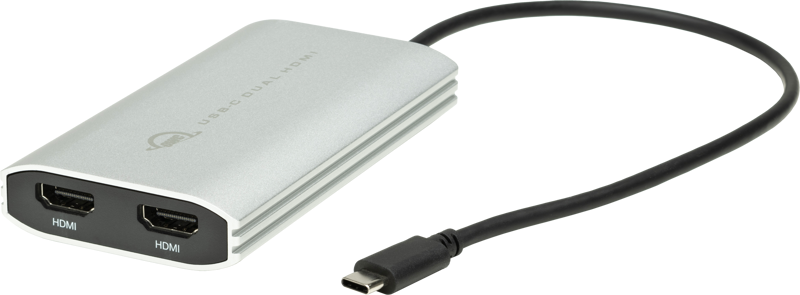 OWC Adapter USB-C to Dual HDMI 4K Display Adapt w. DisplayLink f. M1 Mac, Mac/PC w.USB-C/Thunderbolt