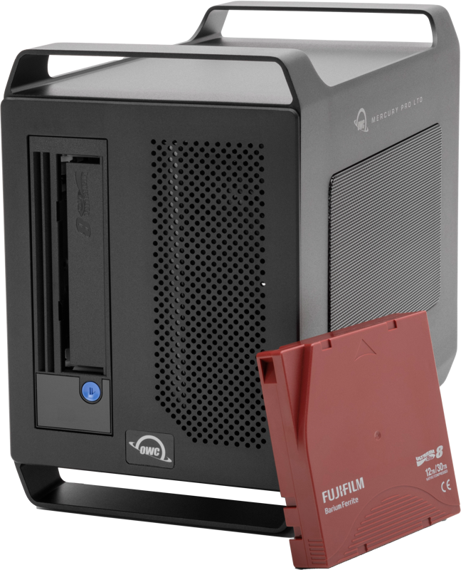 OWC Mercury Pro LTO-8 Sol. w/Tape & Cleaner - + 4TB Staging SSD