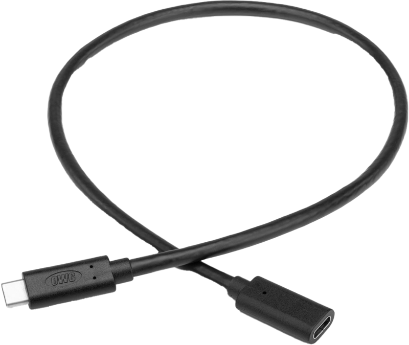 OWC Cable USB-C Extension - Black Color USB 3.2 (10Gb/s) 0.5 Meter '