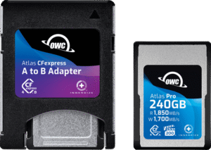 OWC CFexpress 4.0 Atlas Pro R1850/W1700/VPG200 (Type A), CFX A to B adapter incl. 240GB