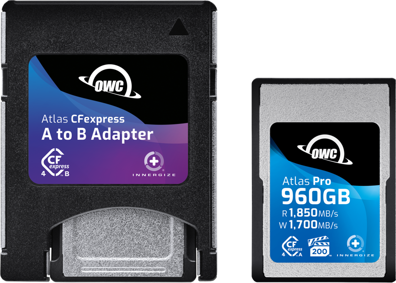OWC Atlas Pro CFexpress 4.0 Type A memory cards utilize the latest in flash memory technology to double the speeds of CFexpress 2.0cards while remaining backward compatible with existing devices. With 1850MB/s read and 1700MB/s write speeds and VPG200 certified to work with all Sony camera modes