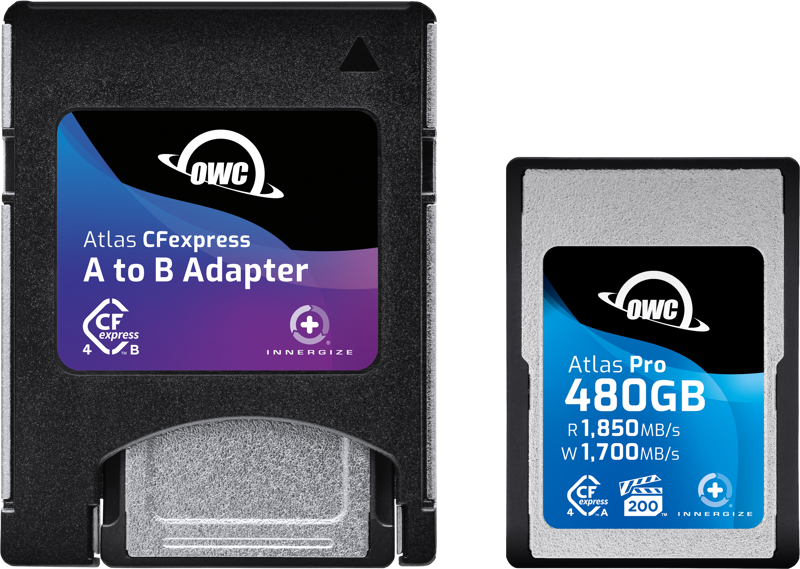 OWC Atlas Pro CFexpress 4.0 Type A memory cards utilize the latest in flash memory technology to double the speeds of CFexpress 2.0cards while remaining backward compatible with existing devices. With 1850MB/s read and 1700MB/s write speeds and VPG200 certified to work with all Sony camera modes
