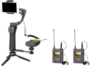 including two transmitters and one receiver.