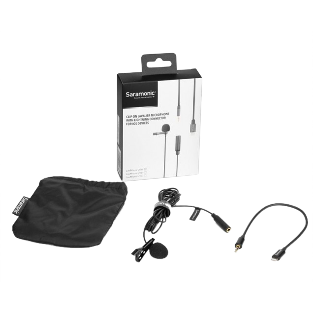 SARAMONIC LavMicro U1A Lavalier mic for w/ lightning connector (2M)
