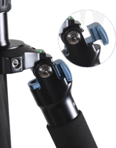 lightweight and compact - the tripod can reach up to 183cm with center column mounted and take a payload up to 18kg.